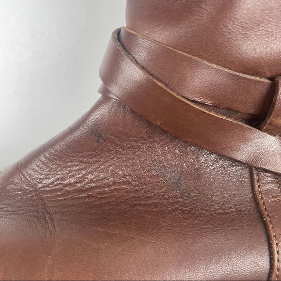 Audrey Brook brown Leather Zip Up Riding High Boots Size 8M - Picture 9 of 14